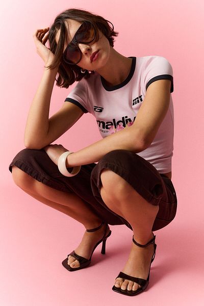 Bershka High-heel sandals with ankle strap