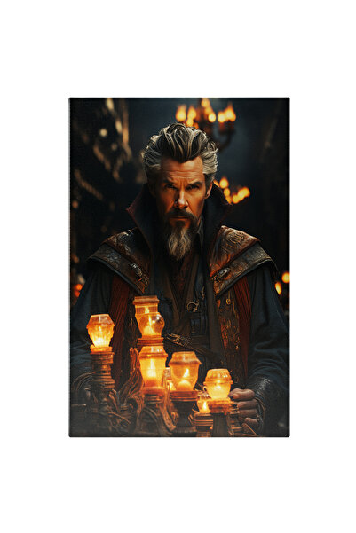 StoryGift Romania Tablou Canvas: Portret Barbat Vrajitor In Biserica Cu Tinuta De Basm Pictura Digitala