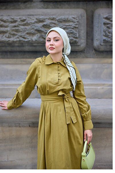 LOCCO Жіноча морська сукня олійно-зелена