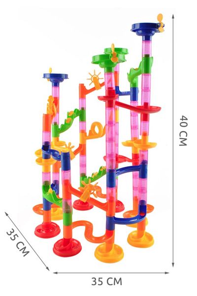 zola Children's toy marble run, super marble race, 105 elements, 35x40 cm