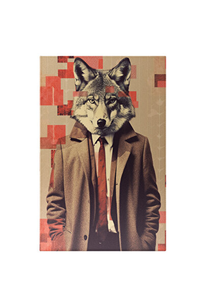 StoryGift Romania Tablou Canvas: Lup La Costum - Afaceri Calca Pe Cadavre Pic...