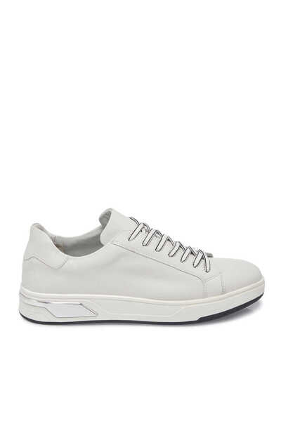 Tergan Beyaz Hakiki Deri Erkek Sneaker - E24I1AY56616-A26