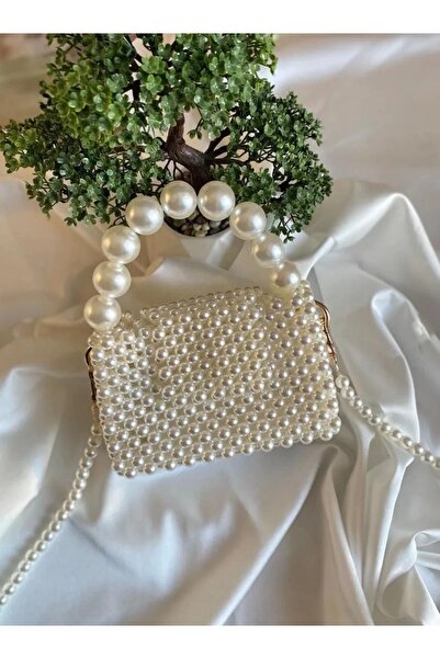 Askı Nişantaşı ♡ ⚪ 💋 Geantă İnci cu accesorii cu lanț, pentru ceremonie de logodnă, Henna, personalizată, lucrată manual (DIMENSIUNE 17 X 11 CM)