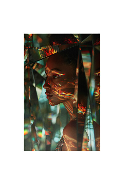 StoryGift Romania Tablou Canvas: Portret Artistic Femeie Cu Bucăți De Sticlă ...