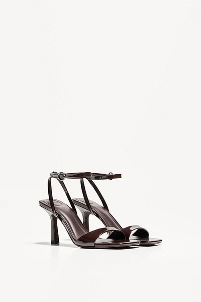 Bershka High-heel sandals with ankle strap