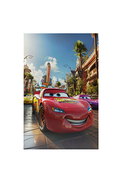 StoryGift Romania Tablou Canvas: Masina Chipesa Fulger Mcqueen Cu Ochii Albas...