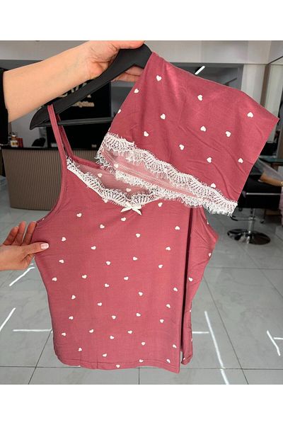 BOYRAZ Dried Rose Milan Fabric Pajama Set