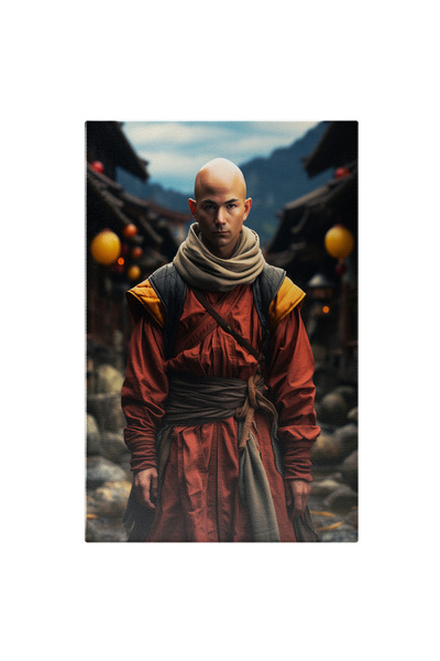 StoryGift Romania Tablou Canvas: Portret Lupator Ninja Chel In Tinuta Traditi...