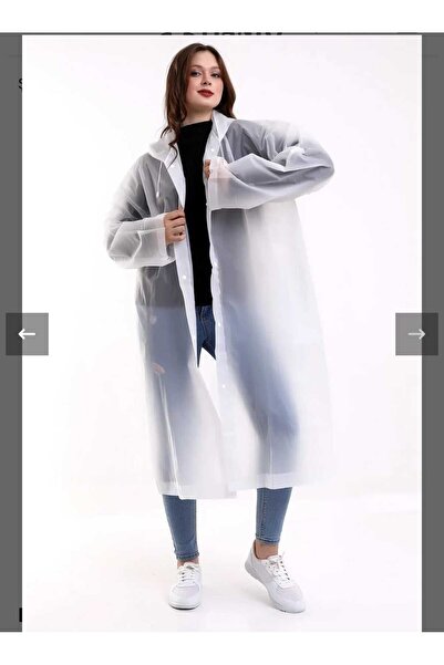 EMKSHOP şeffaf renk standart beden kalın yağmurluk