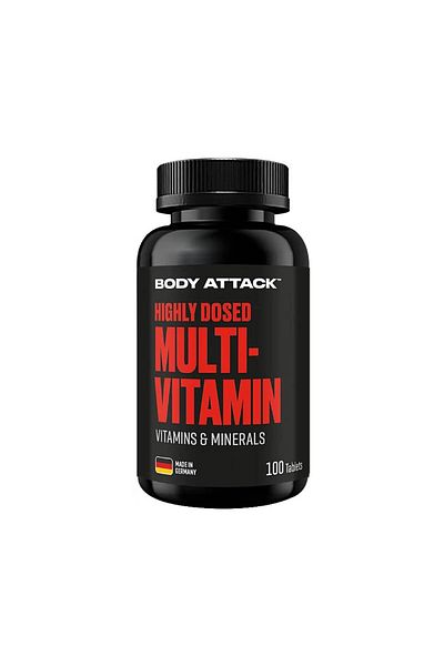 Body Attack Multi Vitamin, 100 tablets, Body Attack, Vitamin and Mineral Complex