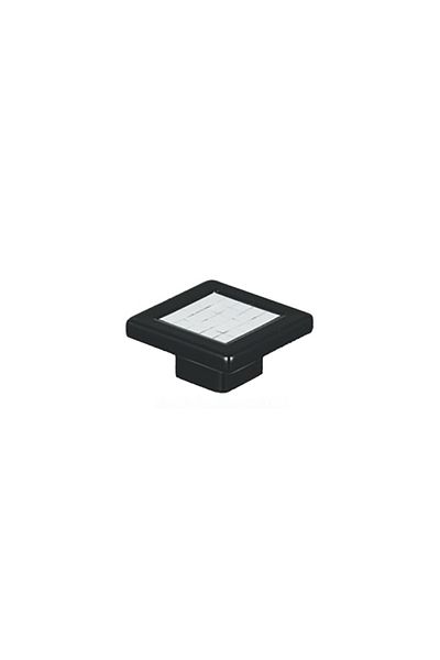 flores Buton pentru mobila patrat, cu model, X2-81, negru + alb