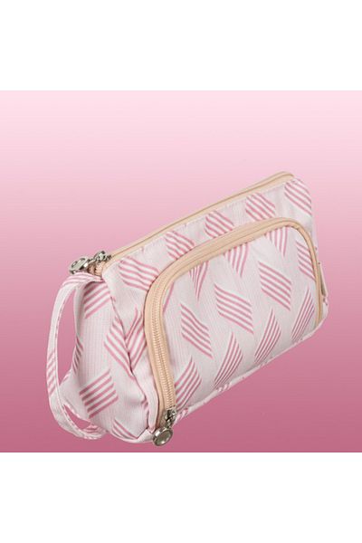 zola Unequipped pencil case, 1 compartment, interior pockets, hangers, 20 x 8 x 12 cm, pink with inserts