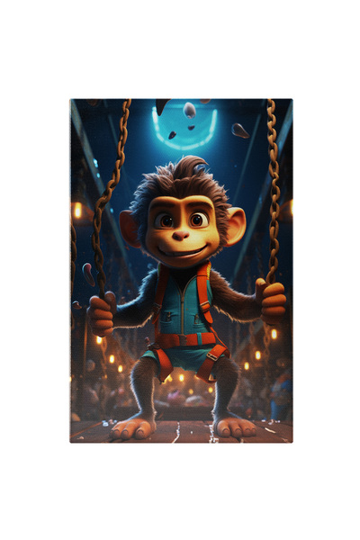 StoryGift Romania Tablou Canvas: Maimuta Cascadoare Cautatoarea De Adrenalina...