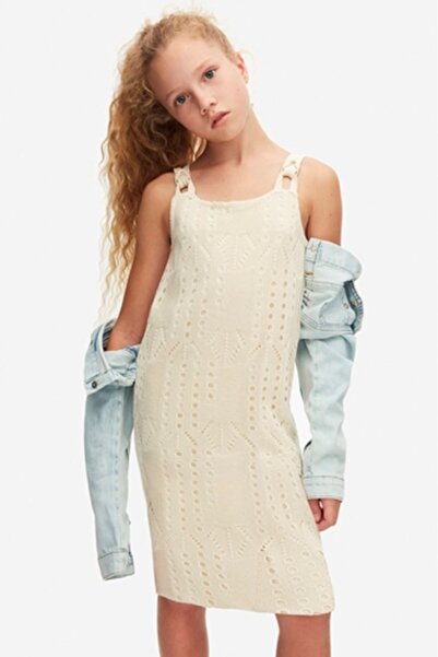 Generic Brand 8-14 Rochie Harmony pentru fetiță de culoare crem