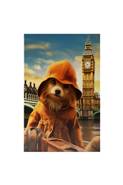 StoryGift Romania Tablou Canvas: Ursoaică Animată Cu Pelerină De Ploaie Porto...