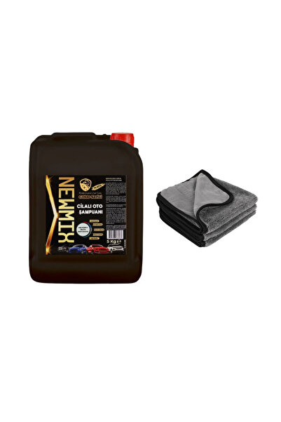 NEWMİX Gold Cilalı Oto Şampuanı 5 Kg + Kirpi Bez