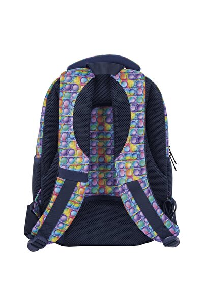 zola Ghiozdan ergonomic, usor, compartimente multiple, Pop It, clasa 0–4, 39x27x20 cm