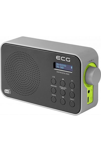ECG Portable Radio Rd 110 DAB With DAB And FM Tuner, Black, 1.2 W, 30 Station Memory