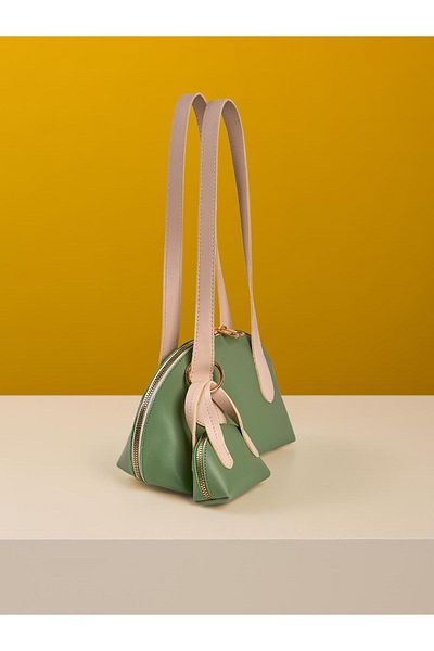Mojeva Loli Mini Bag Charm Detailed Long Handle Women's Hand and Arm Bag