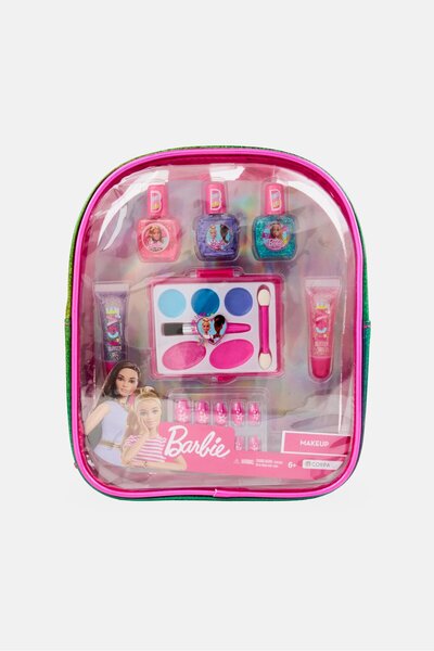 Barbie مجموعة مكياج مع حقيبة ظهر من البولي فينيل كلوريد