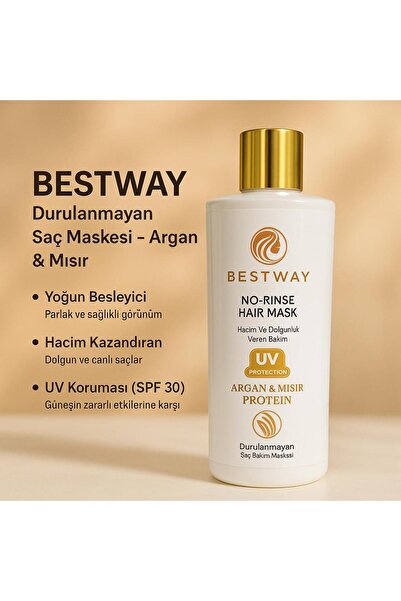 BESTWAY KUAFÖR & GÜZELLİK SALONU قناع الشعر الخالي من الشطف من أرغان الذرة