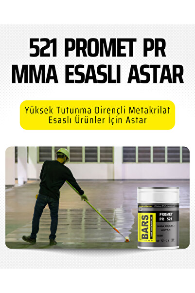 BARS Promet Pr 521 Metakrilat Esaslı Şeffaf Astar – Beton, Seramik, Taş Yüzey...