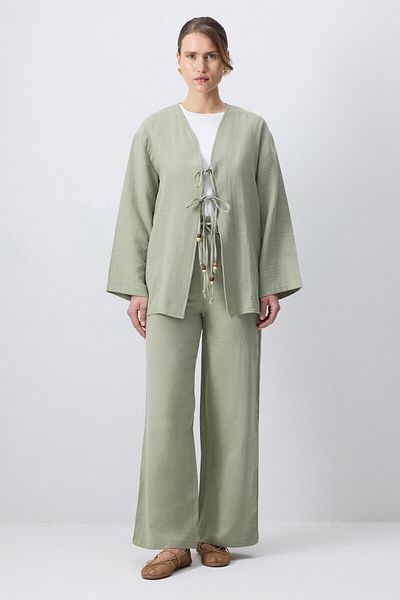 Touché Privé Front Tie Kimono Pants Suit