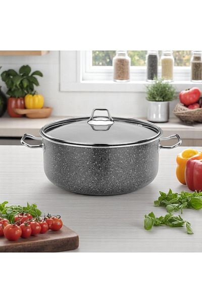 Ulutaş Granite Maxi Deep Pot Metal Handle 32 cm 16.00 Liters