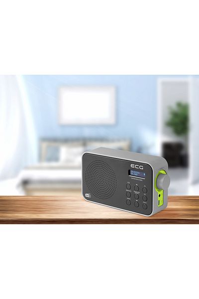 ECG Portable Radio Rd 110 DAB With DAB And FM Tuner, Black, 1.2 W, 30 Station Memory