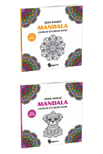 Egenis Mandala Boyama Kitap Seti – Çiçek Bahçesi & Minik Patiler (2'li Set)