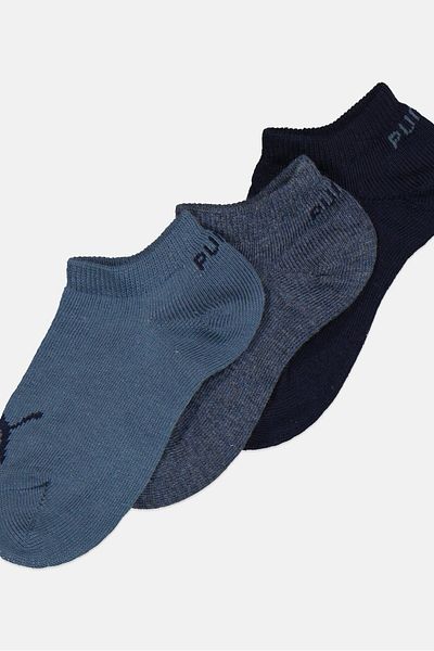 Puma Toddlers Boy 3 Pairs Brand Logo Outdoor Socks, Multicolor