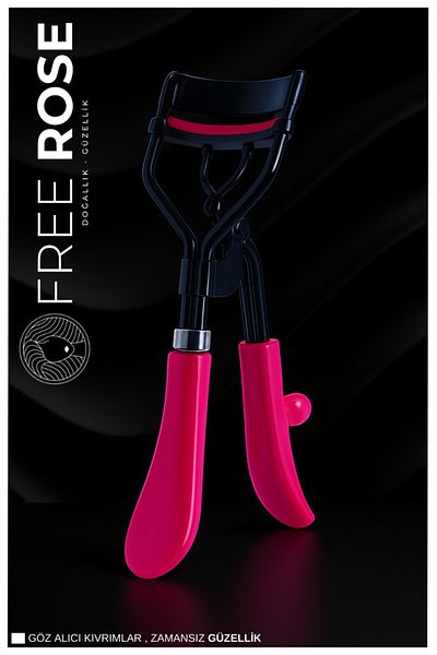 Free Rose Pink Matte Black Professional Eyelash Curler