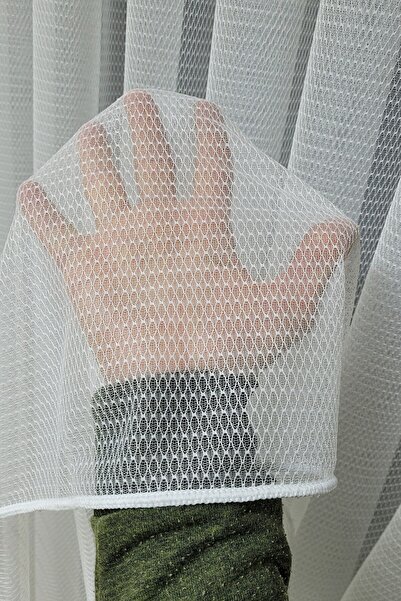 Cem al Tekstil Verla Model Tül Ütü İstemez Kırışmaz (1/3 SIK PİLE) Pileli (Sa...