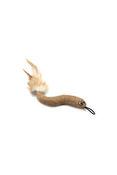 Beeztees Cat Fishing Rod Toy, Sisal and Feather, Can Be Used with 430300, 18cm