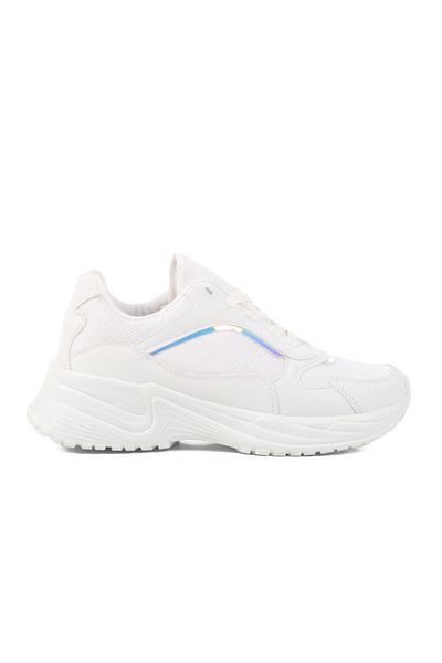 AYAKMOD White Shiny Lightweight Women's Sports Shoes 2410 g