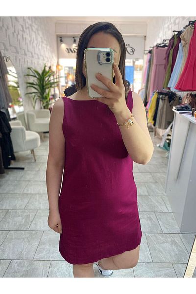 Flow Bordo Back Detail Dress