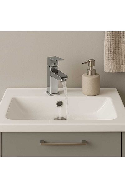 RUDİ ARMATÜR Premium Brass Square Body Waterfall Sink Faucet
