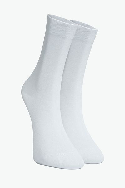 Buluş Organic 2 Pack White Viscose Women's Socks