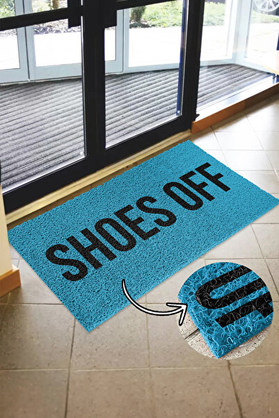 Paspas Yap Shoes Off Printed Curly Doormat Door Front Mat Non-Slip Sole