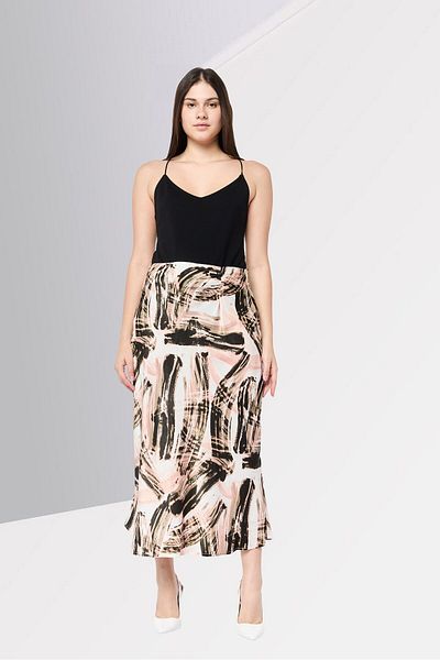 Dkny Women Textured Midi Skirt, Multicolor