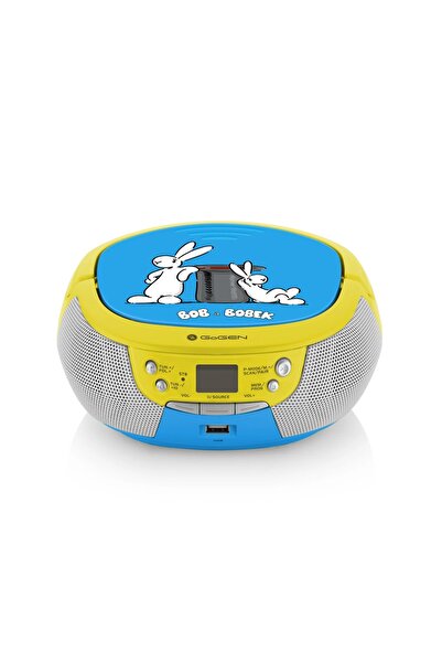 Gogen Children's CD radio BOB AND BOBEK, 2 x 0.8 W, Bluetooth, karaoke, microphone, MP 3, USB, AUX