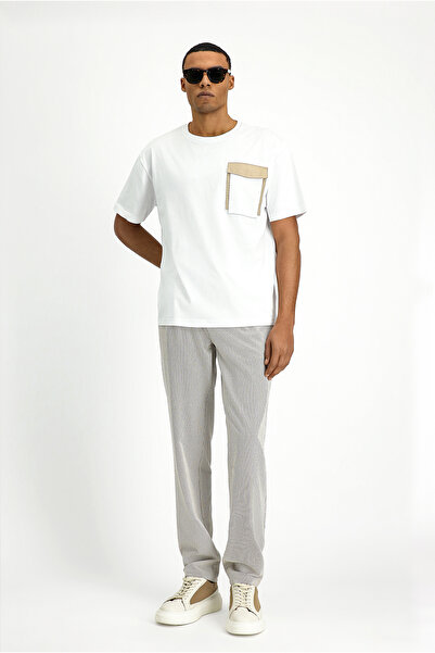 Kiğılı Βαμβακερό μπλουζάκι με κανονική εφαρμογή με λαιμόκοψη