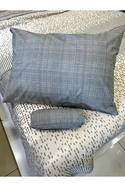 ŞENER HOME Gray Single Pique Set - Sequin Patterned and Elastic Sheet