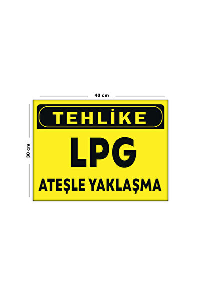 Lucena خطر معدني غاز البترول المسال معالجة النار 30 سم × 40 سم علامة تحذير كب...