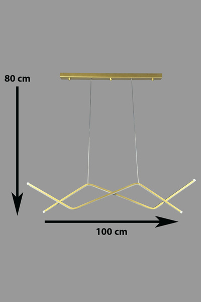 LEGACY Utku Modern Tasarım Eskitme Renk Yemek Masası Üstü - Mutfak - Salon Beyaz Led 2 Li Avize