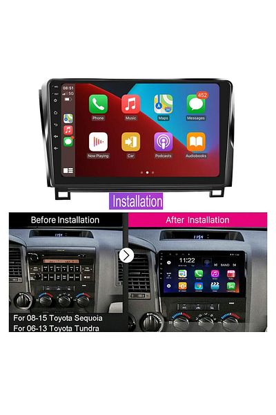 MNT Android screen for Toyota Sequoia 2008-2017 (RAM 2 - ROM 32) supports CarPlay & Android Auto / 1080p resolution
