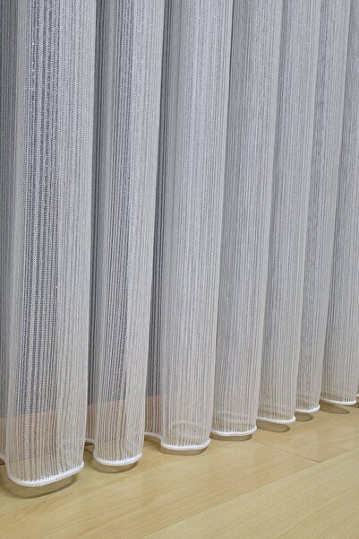 Cem al Tekstil Gümüş Çelik Tül Ütü İstemez Kırışmaz (1/3 SIK PİLE) Pileli Güm...