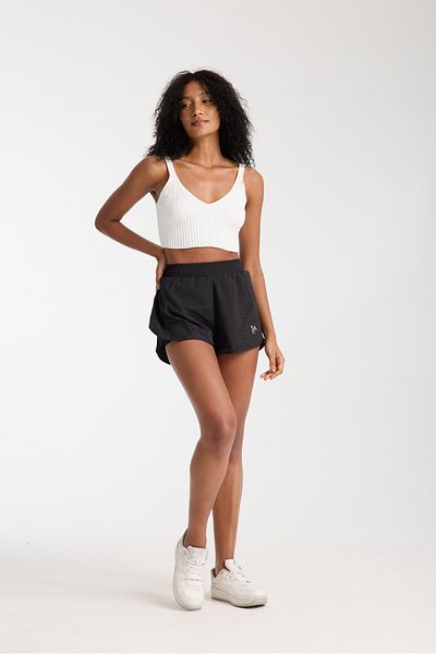Zula Moda Γυναικείο σορτς μαγιό με λέιζερ με εσωτερικό καλσόν – ύφασμα Quick Dry