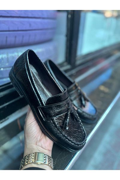 MİSS PARK MODA Black Women Loafer Shoes