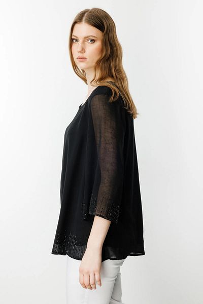 Ekol Stone Detailed Large Size Blouse 3904-25